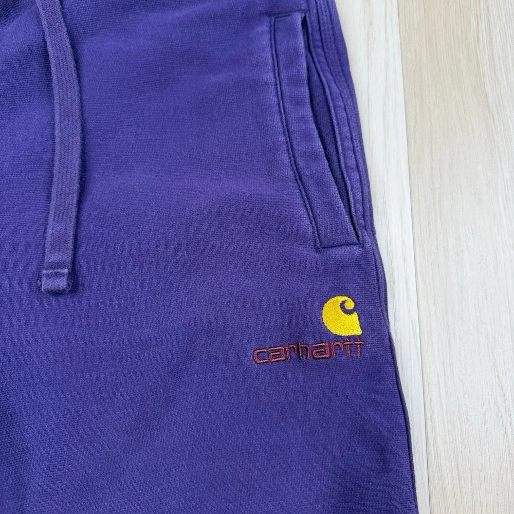 Carhartt WIP Work In Progress Purple Sweat Shorts Mens Size Medium Drawstring